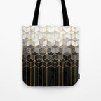 Black and White Gradient Cubes Tote Bag Gallery Image 1
