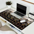 Black and White Gradient Cubes Desk Mat Gallery Image 2