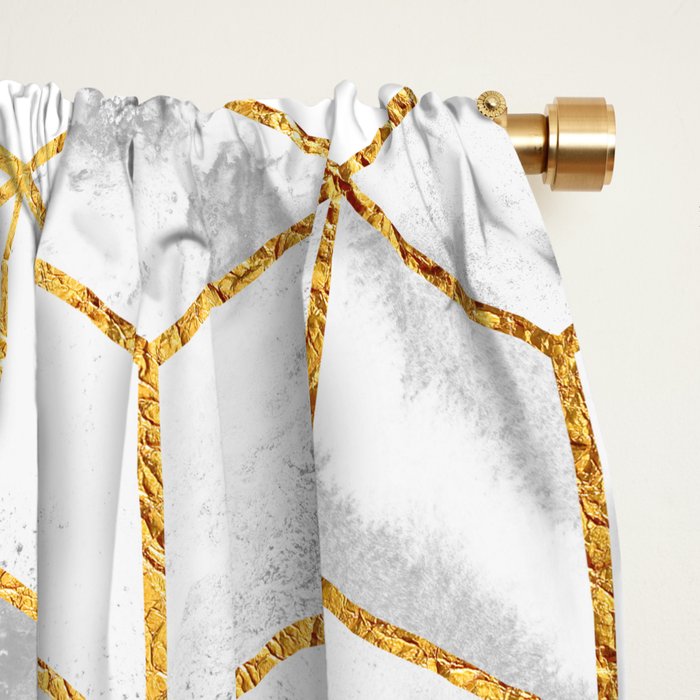 Black and White Gradient Cubes Window Curtain Gallery Image 2