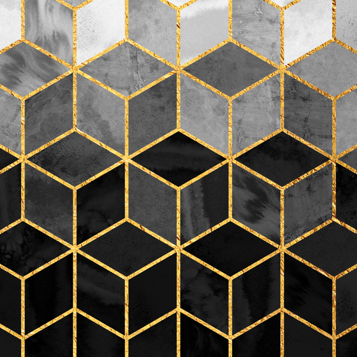 Black and White Gradient Cubes Coffee Mug Gallery Image 2