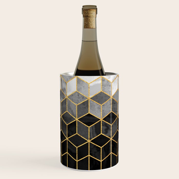 Black and White Gradient Cubes Wine Chiller Gallery Image 1