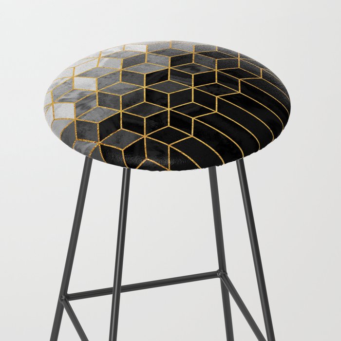 Black and White Gradient Cubes Stool Gallery Image 2