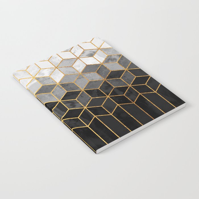 Black and White Gradient Cubes Notebook Gallery Image 1