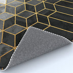 Black and White Gradient Cubes Rug Gallery Image 4