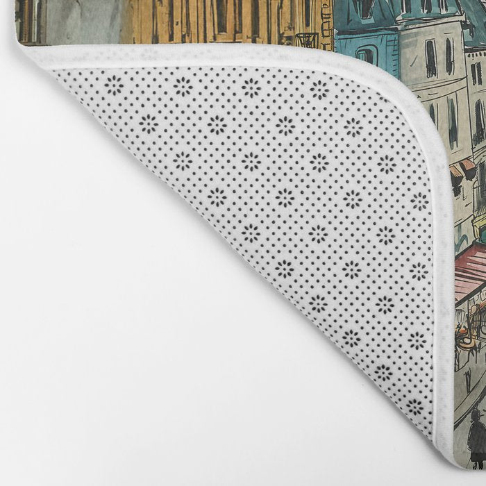 Paris Illustration Bath Mat Gallery Image 2