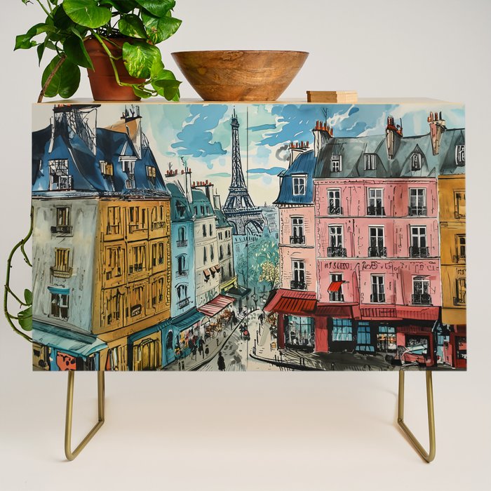 Paris Illustration Credenza Gallery Image 1