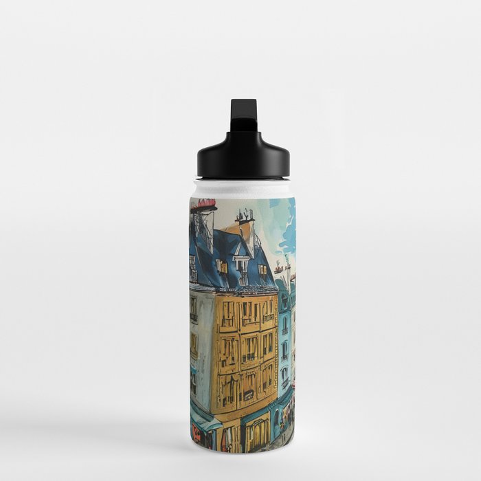 Paris Illustration Water Bottle Gallery Image 3