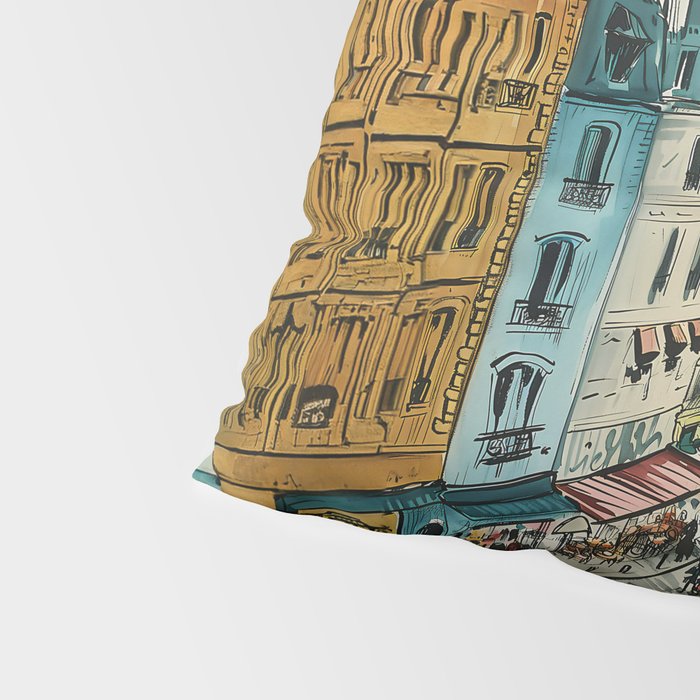 Paris Illustration Pillow Sham Gallery Image 4