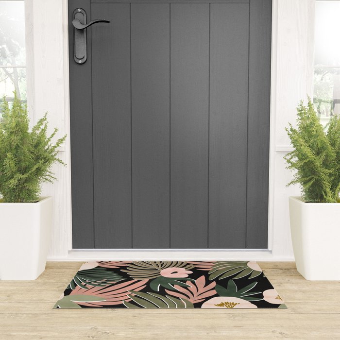 Floral garden tropical 7F Welcome Mat Gallery Image 3