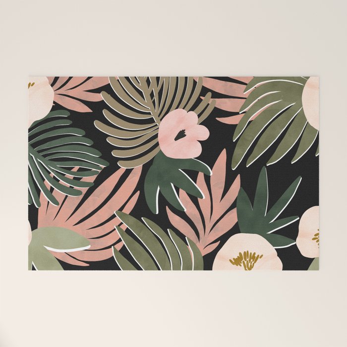 Floral garden tropical 7F Welcome Mat Gallery Image 1