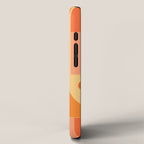 Mid Century Modern Modtastic Geometric Abstract Pattern Tangerine Orange Yellow iPhone Case Gallery Image 2