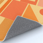 Mid Century Modern Modtastic Geometric Abstract Pattern Tangerine Orange Yellow Rug Gallery Image 4