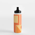 Mid Century Modern Modtastic Geometric Abstract Pattern Tangerine Orange Yellow Water Bottle Gallery Image 2