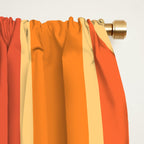 Mid Century Modern Modtastic Geometric Abstract Pattern Tangerine Orange Yellow Window Curtain Gallery Image 2