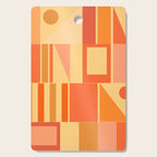 Mid Century Modern Modtastic Geometric Abstract Pattern Tangerine Orange Yellow Cutting Board Gallery Image 1