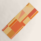 Mid Century Modern Modtastic Geometric Abstract Pattern Tangerine Orange Yellow Yoga Mat Gallery Image 1