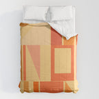 Mid Century Modern Modtastic Geometric Abstract Pattern Tangerine Orange Yellow Comforter Gallery Image 6