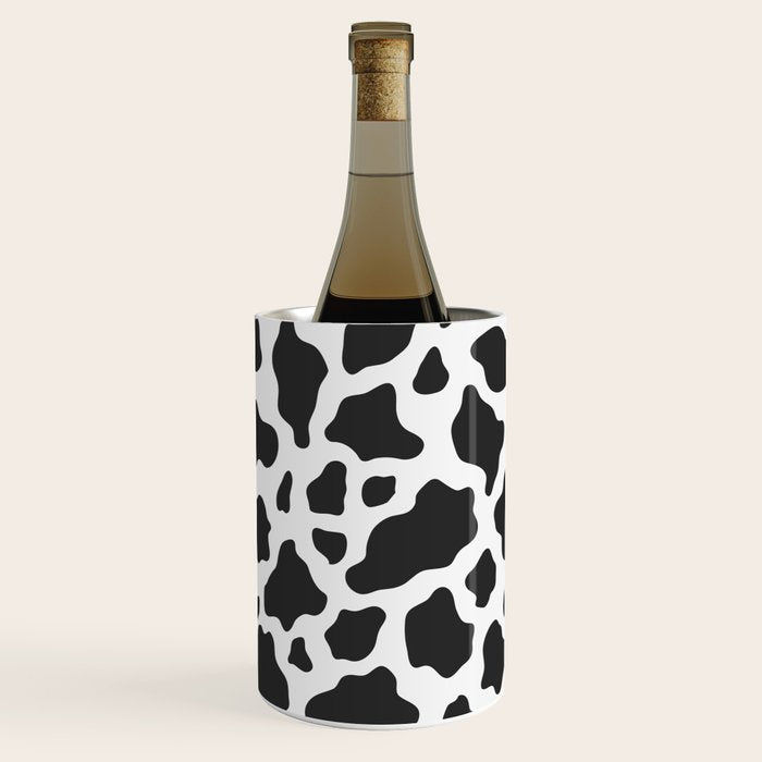 Black and White Cow Print Wine Chiller Gallery Image 1