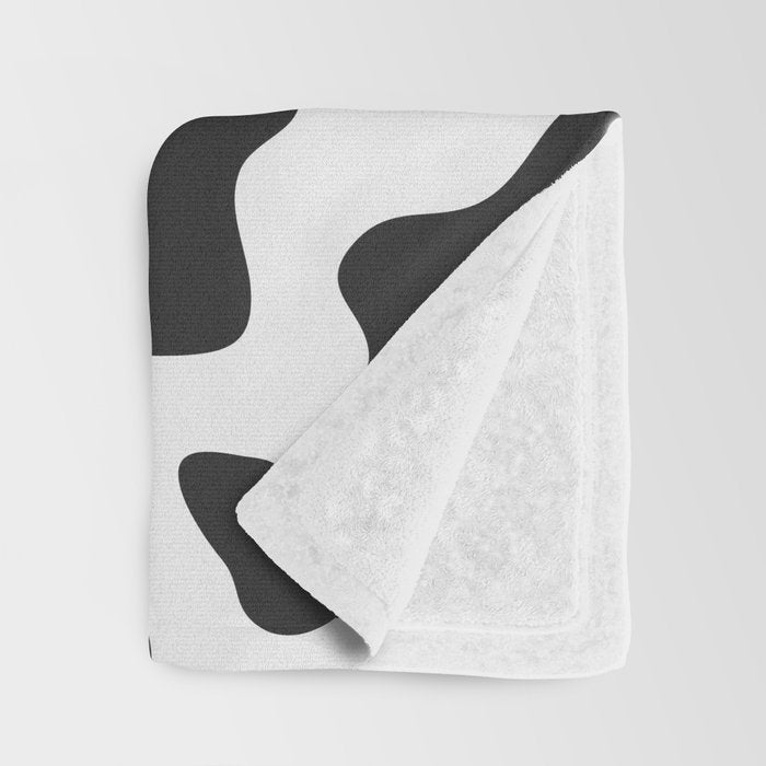 Black and White Cow Print Throw Blanket Gallery Image 3