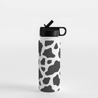 Black and White Cow Print Water Bottle Gallery Image 1