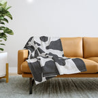Black and White Cow Print Throw Blanket Gallery Image 1