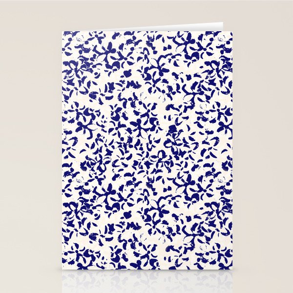 Mediterranean blue handmade floral Stationery Card Gallery Image 2
