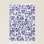 Mediterranean blue handmade floral Stationery Card Gallery Image 2