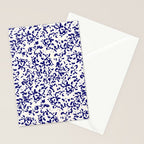 Mediterranean blue handmade floral Stationery Card Gallery Image 2