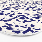 Mediterranean blue handmade floral Bath Mat Gallery Image 3