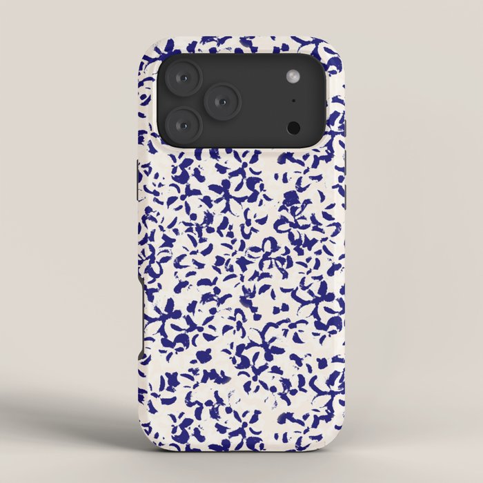 Mediterranean blue handmade floral iPhone Case Gallery Image 4
