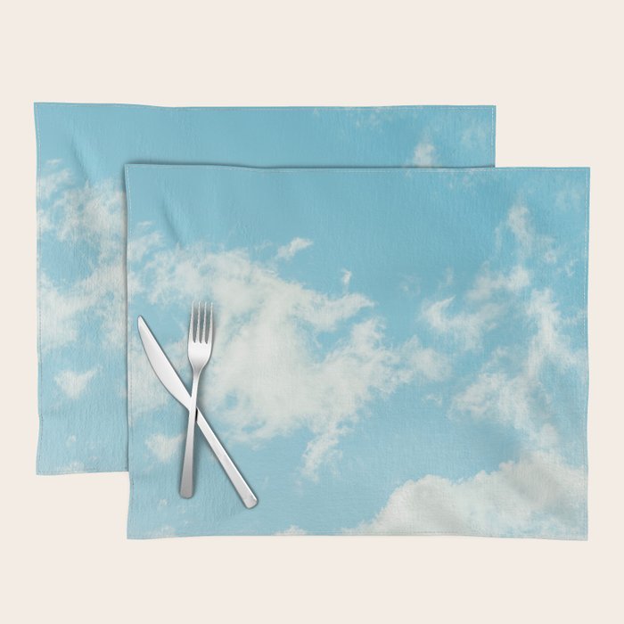 Perfect Blue Summer Sky Nature Photography Placemat Gallery Image 1