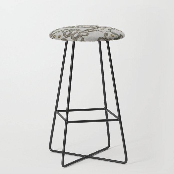 celestial snakes silver Stool Gallery Image 1