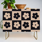 Bloom Check Tan Credenza Gallery Image 1