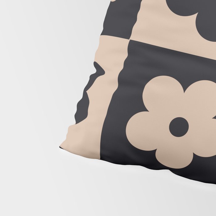 Bloom Check Tan Pillow Sham Gallery Image 4