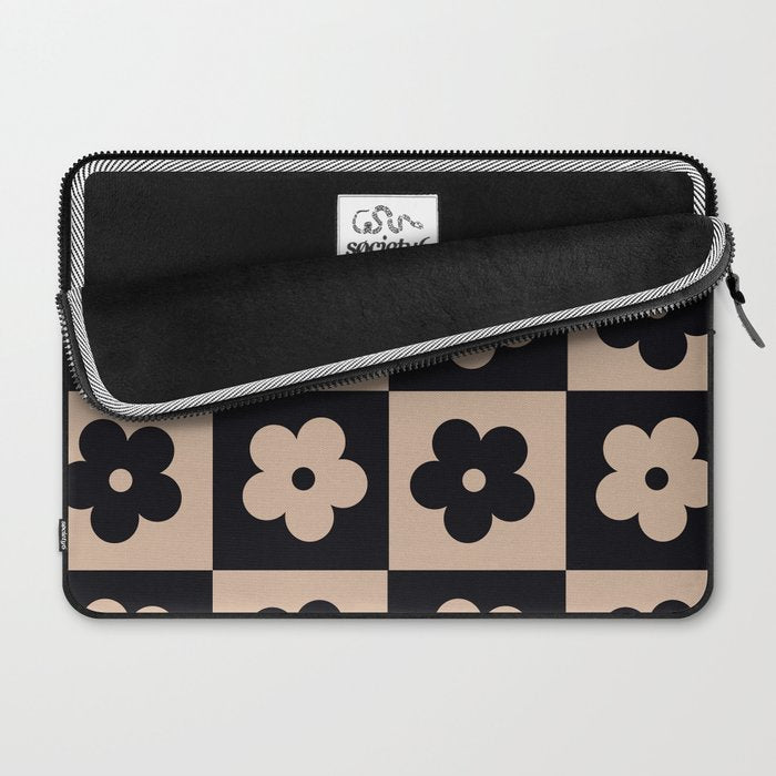 Bloom Check Tan Laptop Sleeve Gallery Image 2