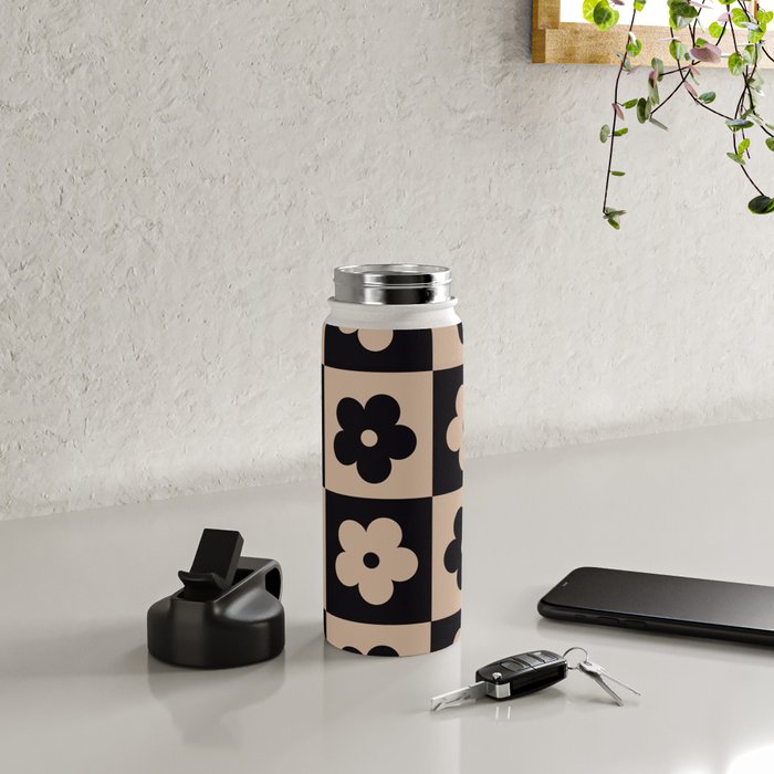 Bloom Check Tan Water Bottle Gallery Image 4