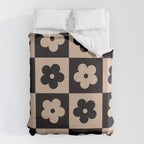 Bloom Check Tan Duvet Cover Gallery Image 6