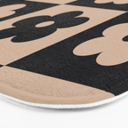 Bloom Check Tan Bath Mat Gallery Image 3
