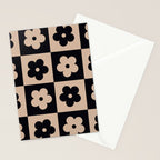 Bloom Check Tan Stationery Card Gallery Image 2