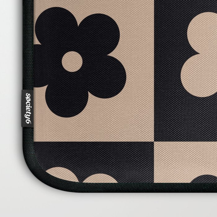 Bloom Check Tan Laptop Sleeve Gallery Image 3