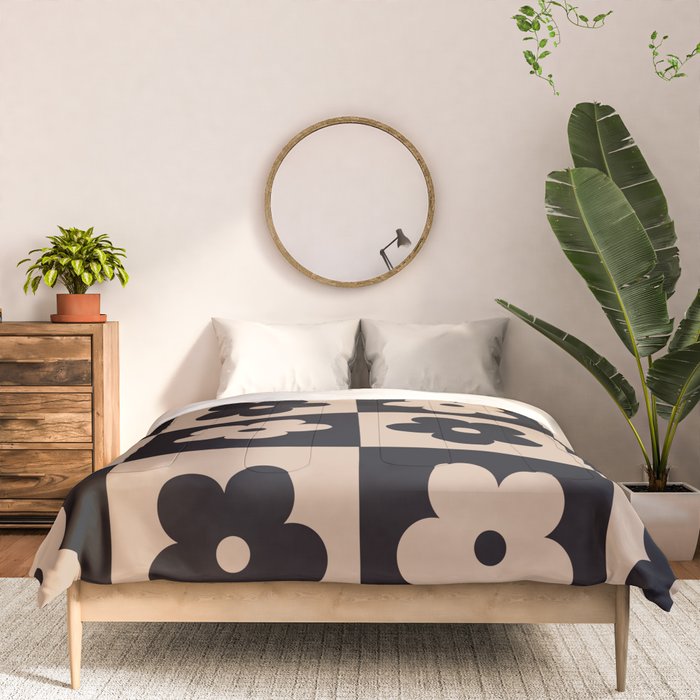 Bloom Check Tan Comforter Gallery Image 3