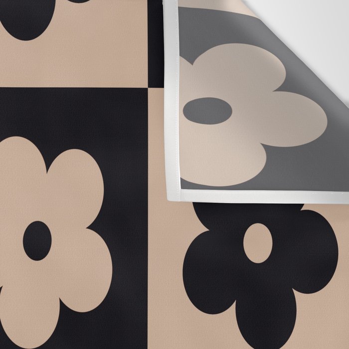 Bloom Check Tan Wall Tapestry Gallery Image 3