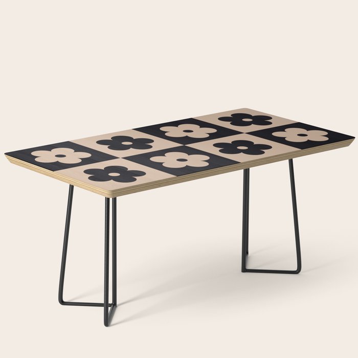Bloom Check Tan Coffee Table Gallery Image 1