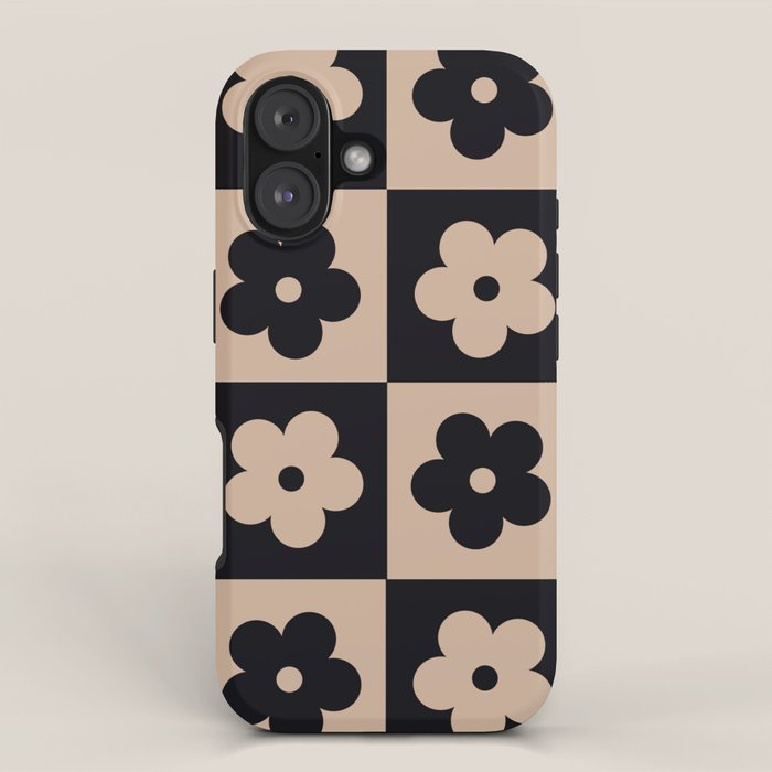 Bloom Check Tan iPhone Case Gallery Image 1