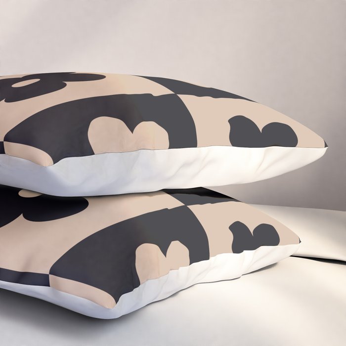 Bloom Check Tan Pillow Sham Gallery Image 3