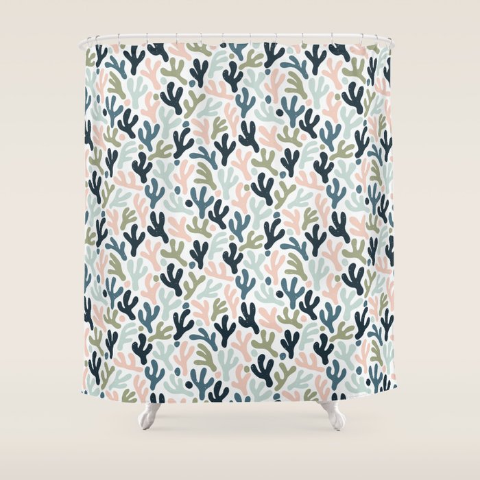 Abstract Corals Shower Curtain Gallery Image 1