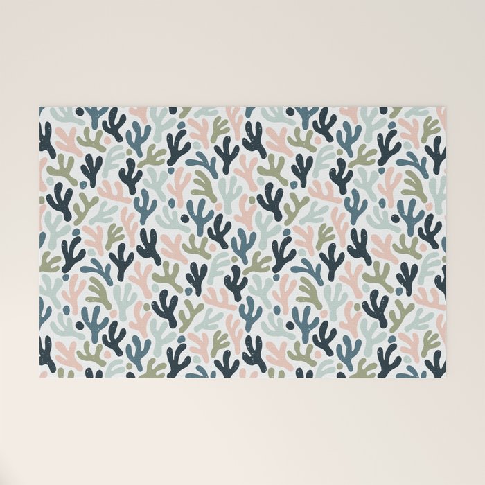 Abstract Corals Welcome Mat Gallery Image 1