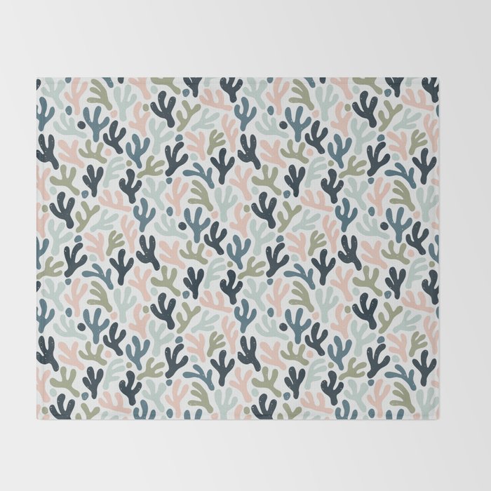 Abstract Corals Throw Blanket Gallery Image 2