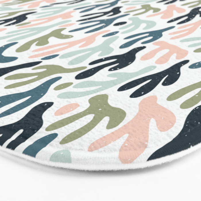 Abstract Corals Bath Mat Gallery Image 3