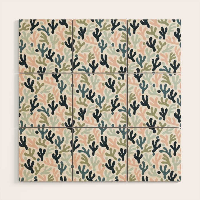 Abstract Corals Wood Wall Art Gallery Image 1